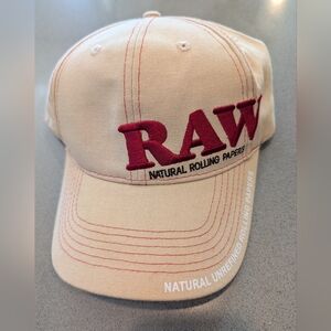 RAW Papers Embroidered Beige Cap with Raw Logo